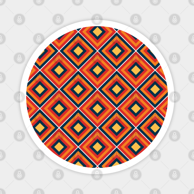 Tiled Diamond Seamless Pattern 007#001 Magnet by jeeneecraftz